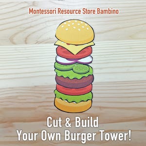 Taglia e crea la tua torre di hamburger!