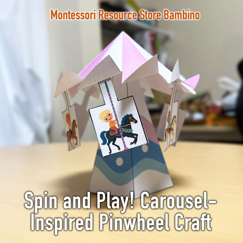 Spin and Play! Carousel-inspired Pinwheel Craft - Etsy