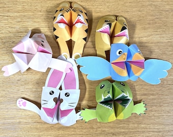 PAKU PAKU Animales - Actividad de plegado de papel
