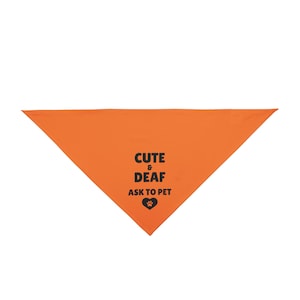 Custom Deaf Dog Bandana: Hearing Impaired Safety Accessory