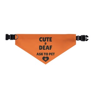 Deaf/Blind Dog Bandana: Clip-on Safety Bandana - Hearing Impaired