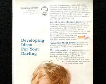 1963 Gerber Baby Food Ad, Vintage Kitchen Wall Art