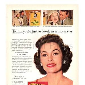 Cyd Charisse Lux Beauty Bar, 1956 Vintage Print Ad
