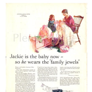 1928 P und G Seife Vintage Werbung, Procter & Gamble, Werbekunst, Magazin Ad, 1920er Jahre Wäsche, Werbung, Seife, ideal zum Einrahmen.