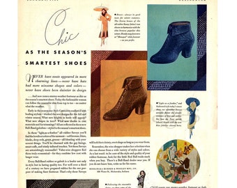 1931 Ball Band Shoes Vintage Ad, 1930's Fashion, Retro Fashion, 1930's Shoes & Boots, Advertising Art, Retro Ad, Vintage Fashion.