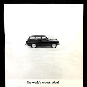 1968 Volkswagen Vintage Ad, Advertising Art, Magazine Ad, VW Squareback, Print Ad, Great to Frame.
