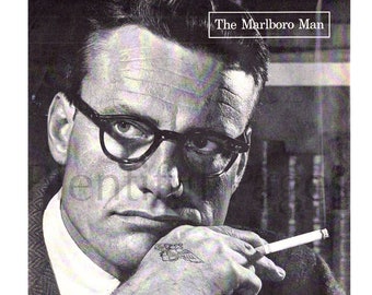 1957 Marlboro Cigarettes Vintage Ad, Advertising Art, Marlboro Man, Magazine Ad, Great to Frame.