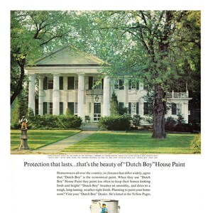 1962 Dutch Boy House Paint Vintage Ad, Advertising Art, Magazine Ad, Advertisement, Great to Frame.