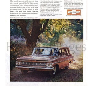 1953 Chevrolet Nomad Station Wagon Vintage Ad, Advertising Art, Magazine Ad, 1950&#39;s Station Wagon, Great to Frame.