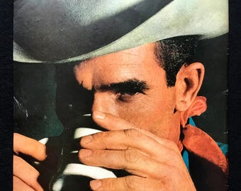 Annonce de café Sanka de 1957, impression de cow-boy, décoration de cuisine vintage