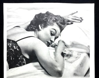 1950s Listerine Ad, Vintage Magazine Print, Advertising Art, 1950's Fashion.