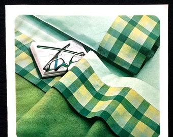 Reklama w czasopiśmie Cannon Sheets Vintage z 1966 r., Plaid Highland Fling