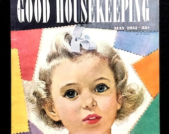 1951 Good Housekeeper Magazin-Cover, Vintage Werbekunst