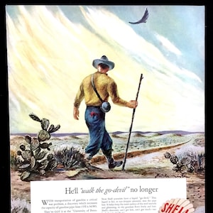 1942 Shell Gas Vintage Ad, Reclame Kunst, Motorolie, Magazine Ad, Print Ad, Advertentie, Geweldig om in te kaderen.