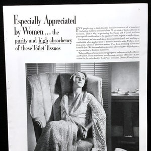 1933 ScotTissue Waldorf Toilet Tissue Ad, McCall's Magazine Print