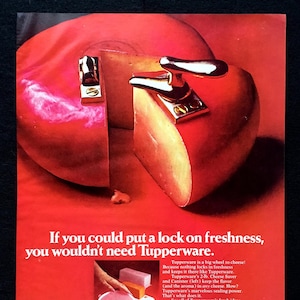1968 Tupperware Vintage Ad, Advertising Art, Magazine Ad, Kitchen Decor, Print Ad, Advertisement, Great to Frame.