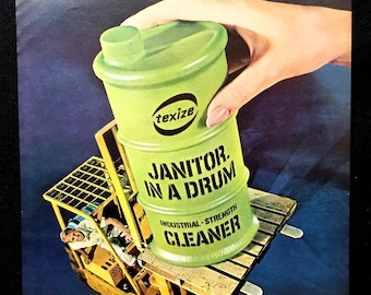 1969 Janitor-in-a-drum Cleaner Vintage Magazine Ad - Etsy 1969 Janitor-in-a-drum Cleaner Vintage Magazine Ad - Etsy