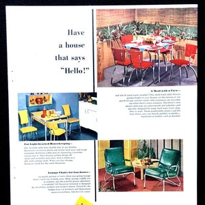 1948 Daystrom Furniture Vintage Ad, Advertising Art, Retro Decor, Magazine Ad, Print Ad, Great Frame.