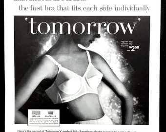 1963 Warner's Bra Vintage Ad, Advertising Art, 1960's Lingerie, Magazine Ad,  Advertisement, Great to Frame. 