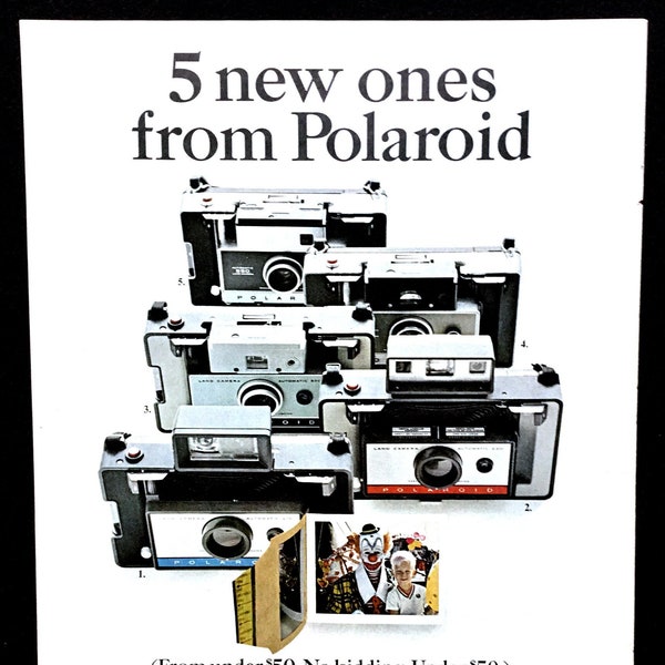 1967 Polaroid vintage Ad, Art publicitaire, Appareils photo, Publicité magazine, Photographie, Publicité imprimée, Idéal pour encadrer.