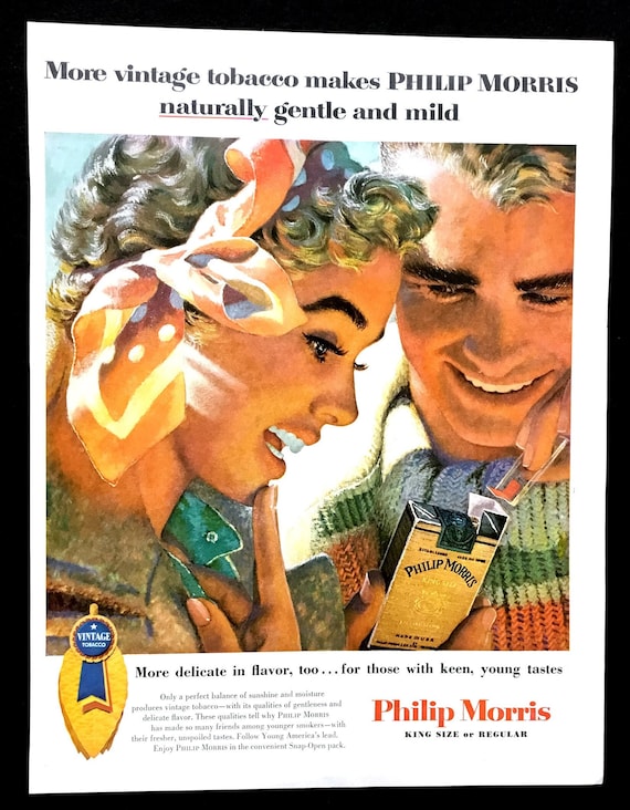 Vintage Framed Cigarette Advert - Ca 1950 Vintage Framed Cigarette Advert - Ca 1950