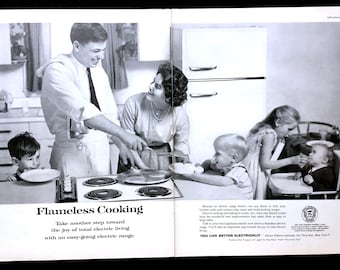 1969 Edison Electric Institute Ad, 1960er Jahre Küchendruck