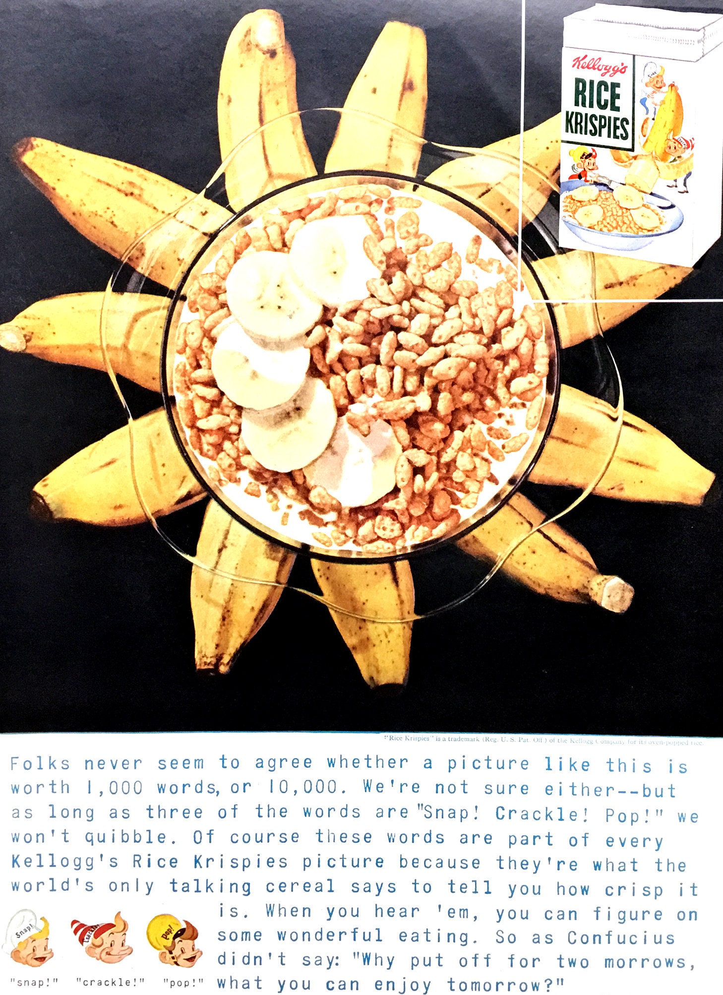 1960s Rice Krispies Cereal Ad, Vintage Magazine Print - Etsy