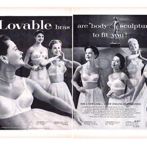 1950 women's Hollywood Maxwell V-ette 50 Whirlpool bra vintage ad