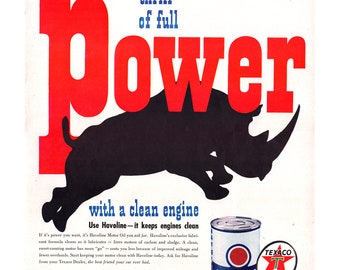 1949 Havoline Motor Oil Ad, Texaco Magazine Advertisement