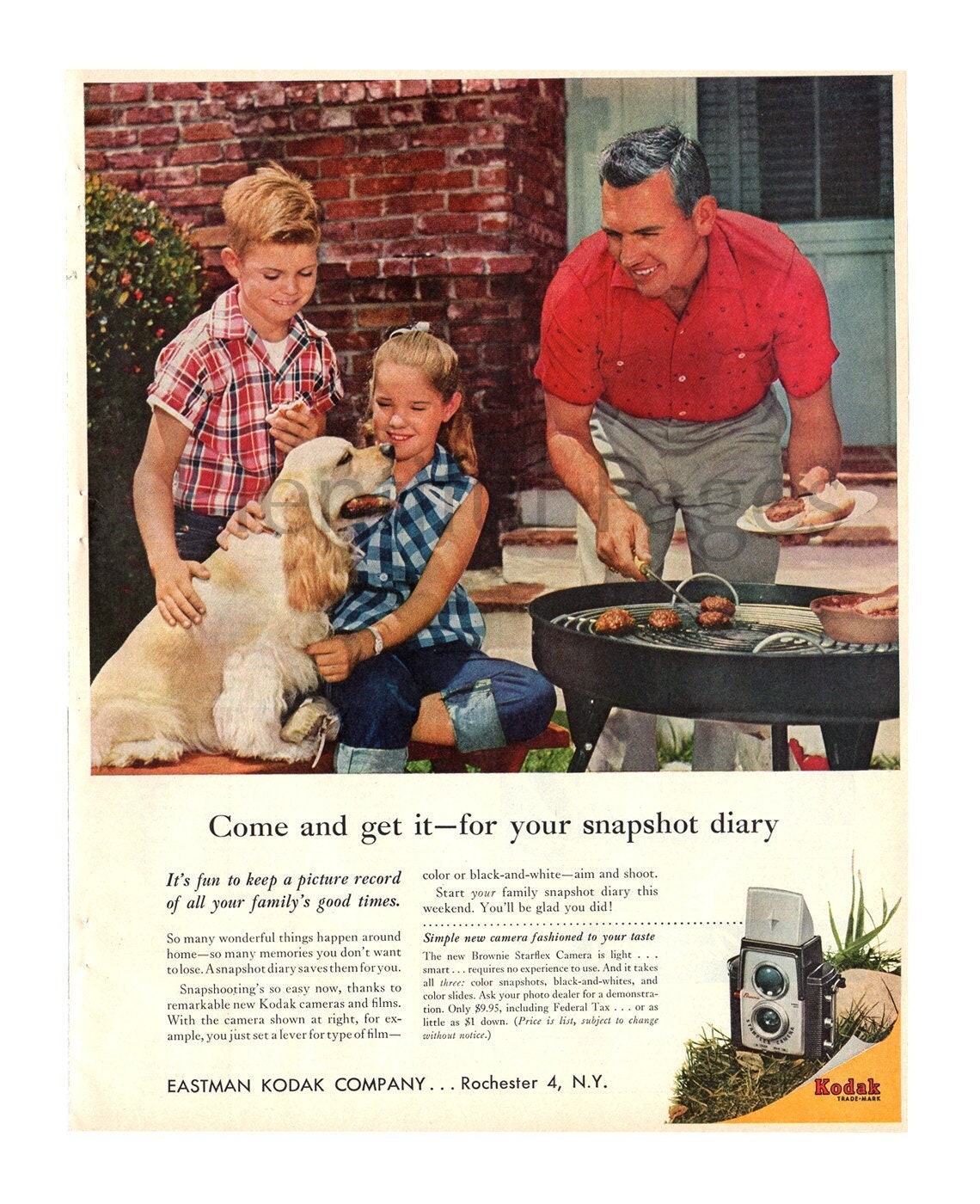 1957 Kodak Vintage Ad, 1950's Family, 1950's Fashion, 1950's