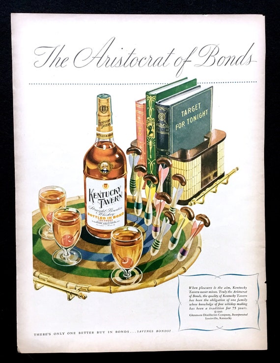 Пару постеров старой рекламы алкоголя. Бурбон Kentucky Tavern 