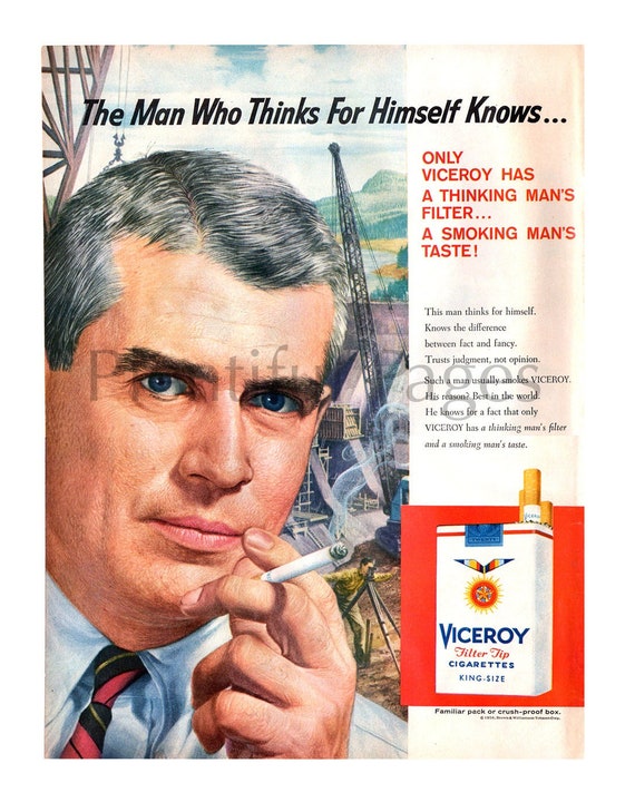 Vintage Framed Cigarette Advert - Ca 1950 Vintage Framed Cigarette Advert - Ca 1950
