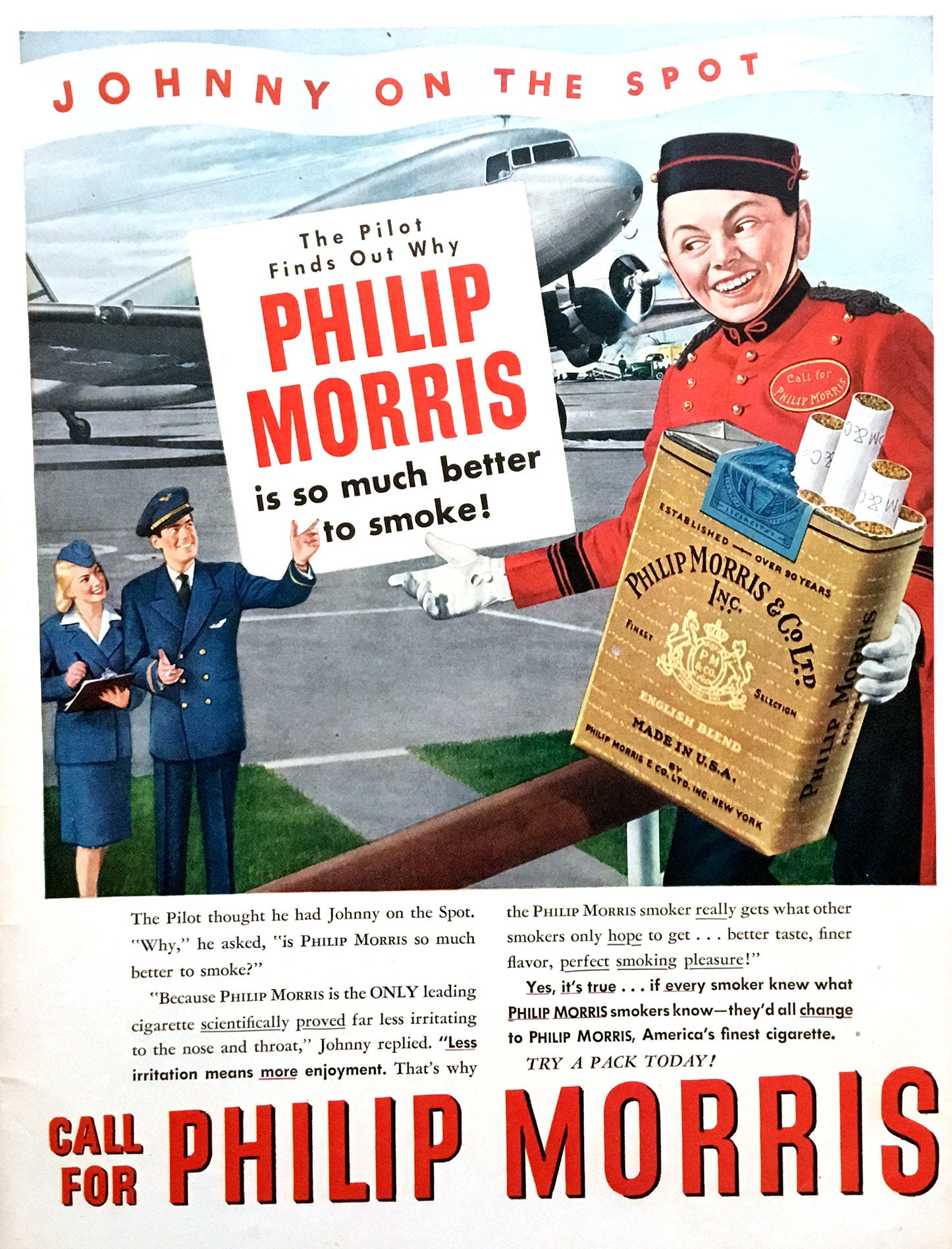 maybe just a cigarette more 1958 Marlboro Cigarettes Ad "More to like than ever" MORE 120S FILTER CIGARETTES ORIGINAL