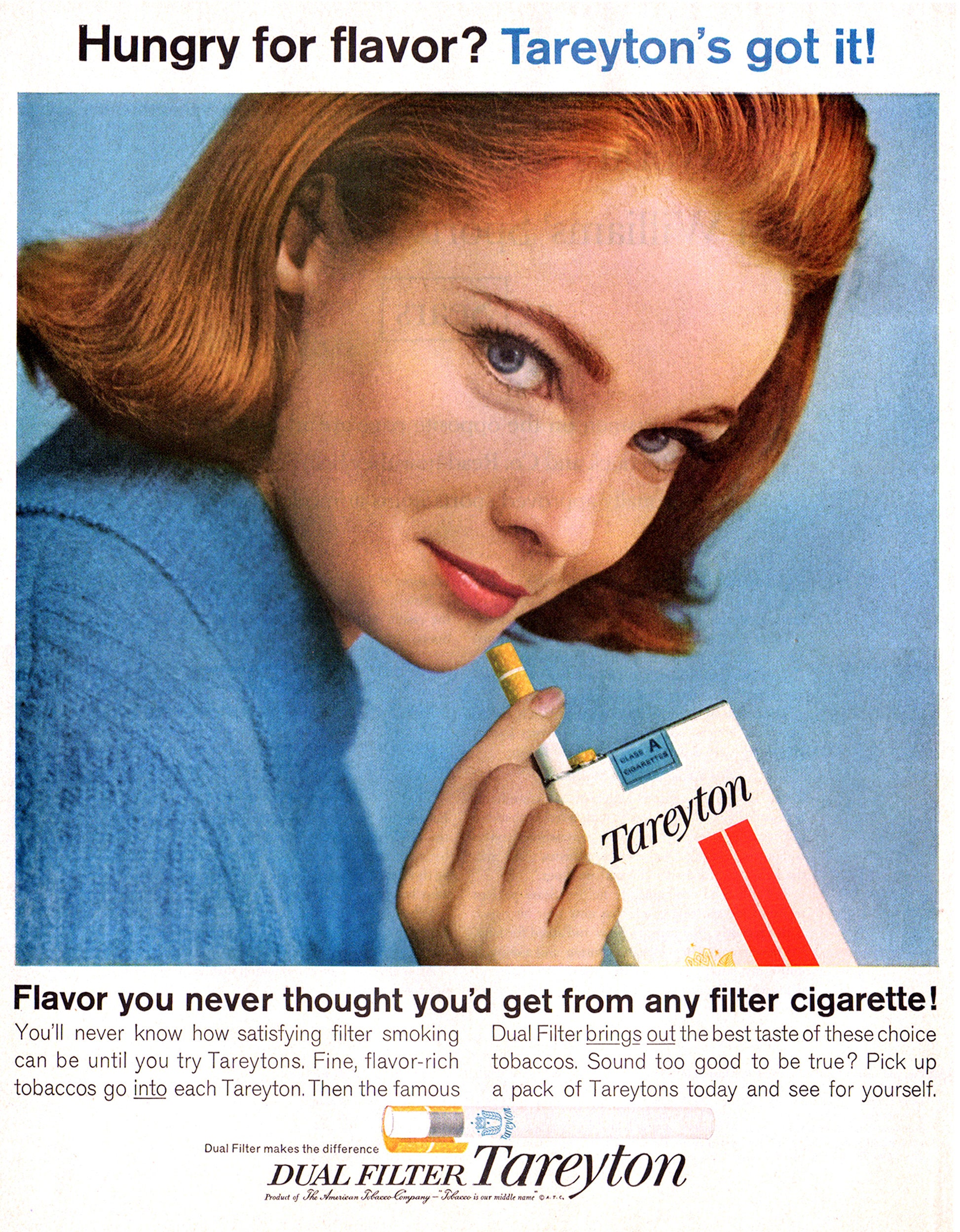 1963 Tareyton Cigarettes Vintage Ad, Advertising Art, Magazine Ad,  Advertisement, Smoking, Sreat to Frame