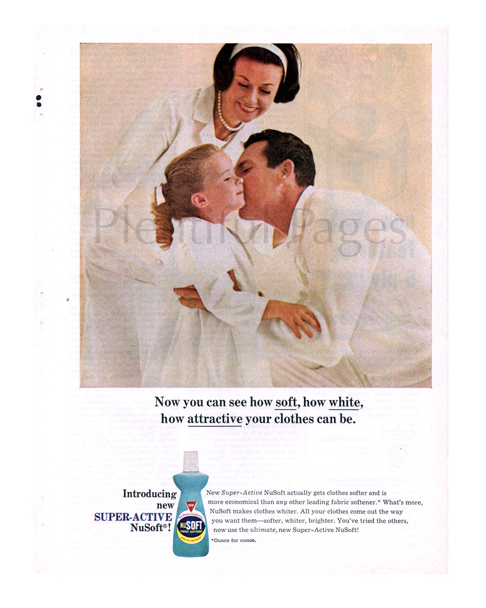 1964 Nusoft Fabric Softener Vintage Ad Advertising Art Etsy