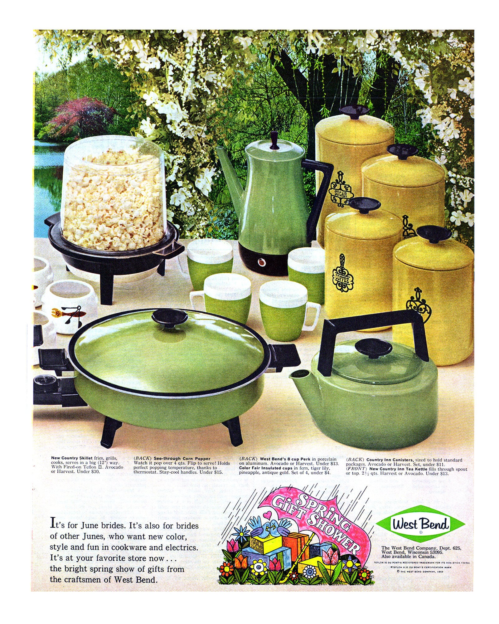1969 West Bend Cookware Ad, Vintage Kitchen Advertising Art - Etsy