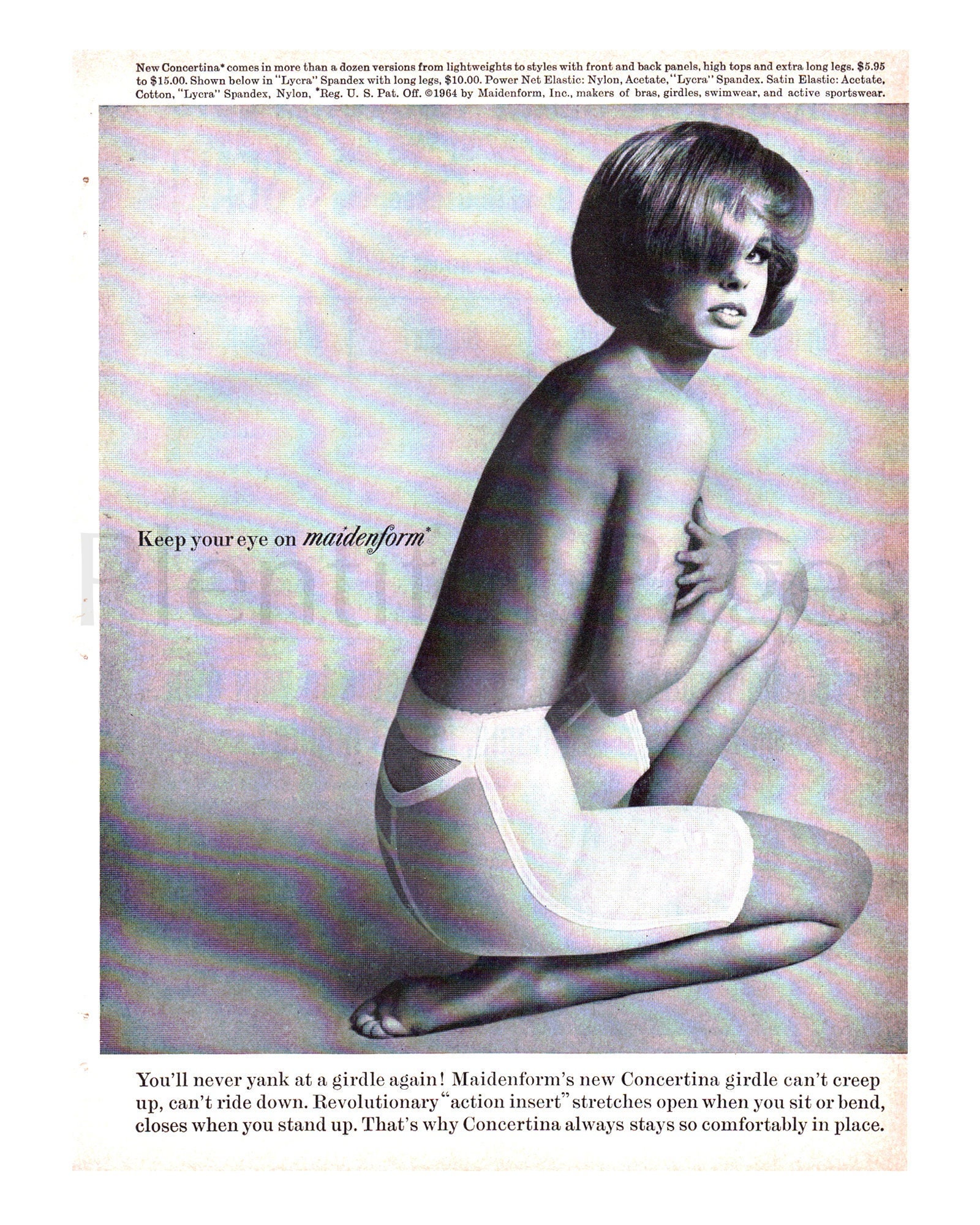 1962 Maidenform Girdle Vintage Advertisement Bathroom Wall Art Bedroom  Decor Original Magazine Print Ad Vintage Lingerie Fashion Ad Pin Up