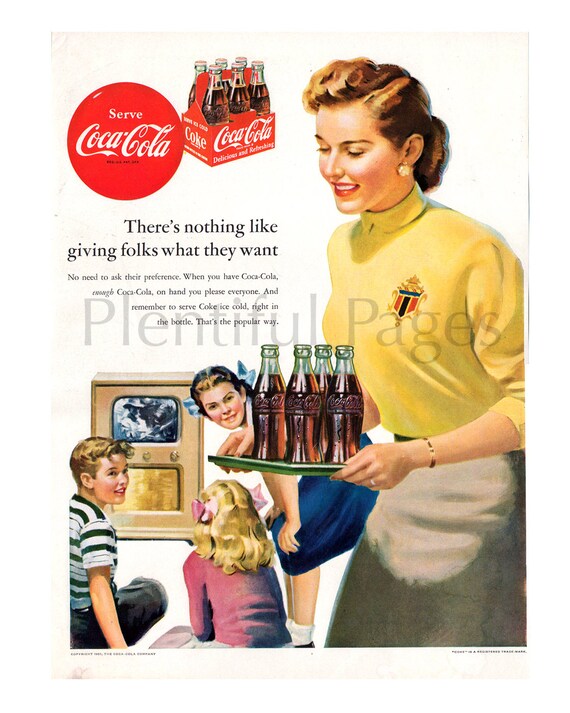 Verbazingwekkend 1952 Coca Cola Vintage Ad Advertising Art Coke Ad Magazine | Etsy MA-76