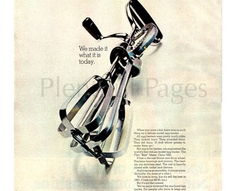1966 Ekco Vintage Ad, 1960&#39;s Housewares, 1960&#39;s Cooking, Egg Beater, Advertising Art, Retro Housewares, Great for Framing or Collage.
