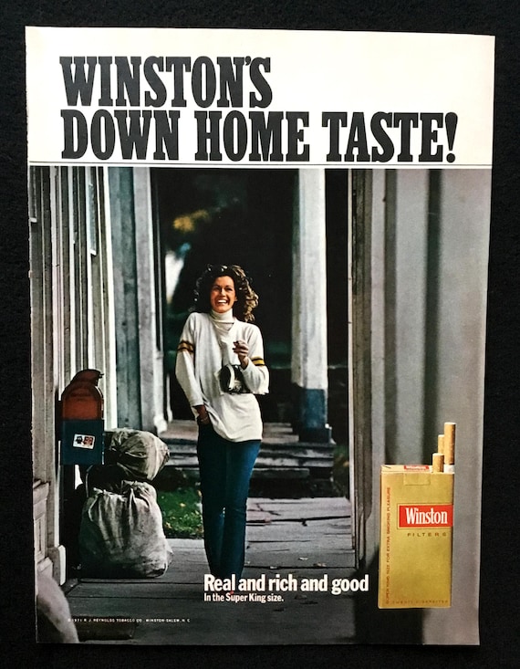 winston cigarettes taste goodlike a cigarette should Calisphere 1971 Winston Cigarettes Vintage Magazine