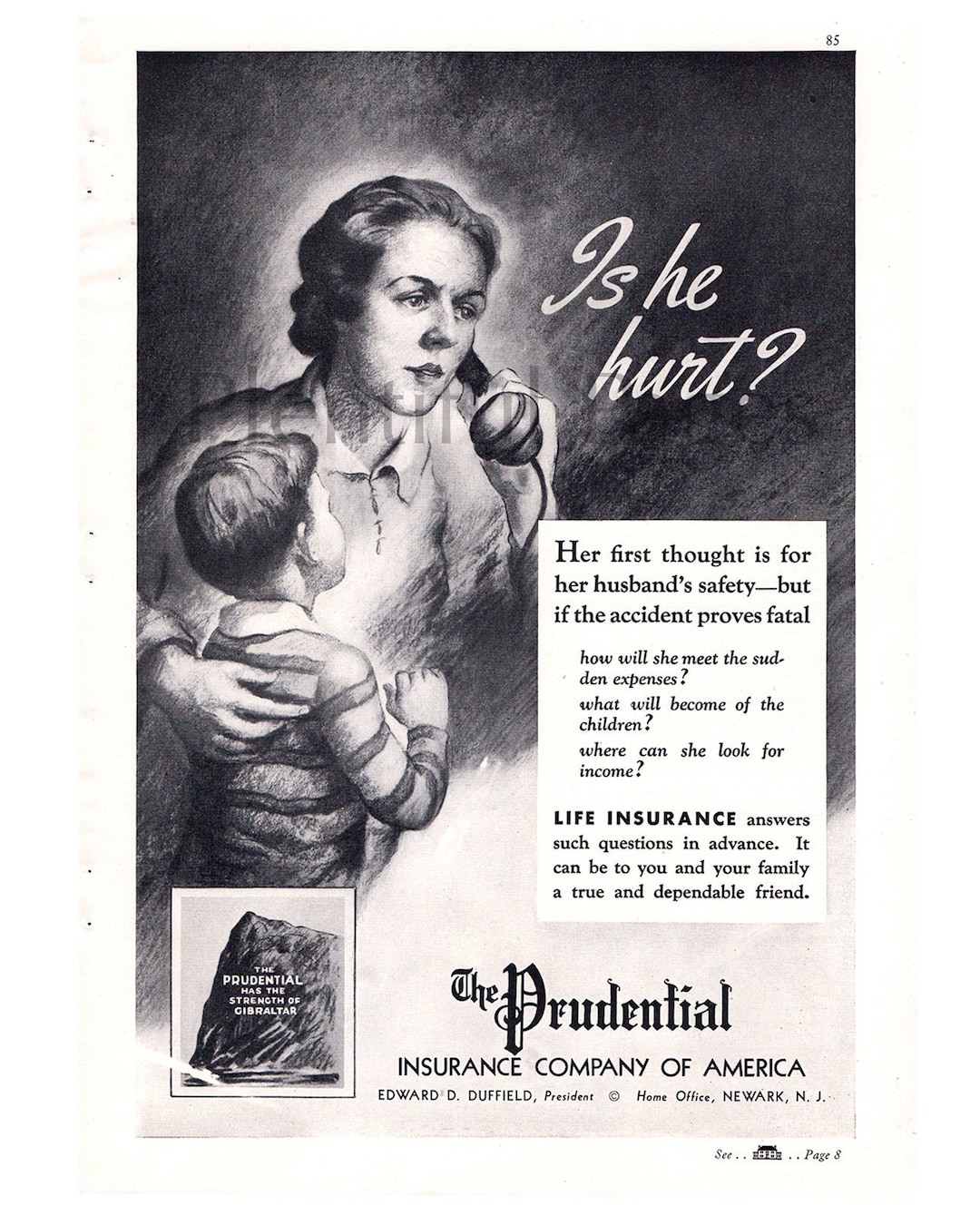 1937 the Prudential Insurance Company Vintage Ad