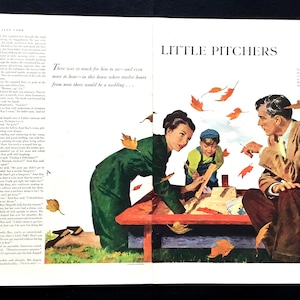 1950&#39;s Vintage Magazine Illustration, Story Art, 1950&#39;s Fashion, Magazine Art, Retro Illustration, Great for Framing or Collage.