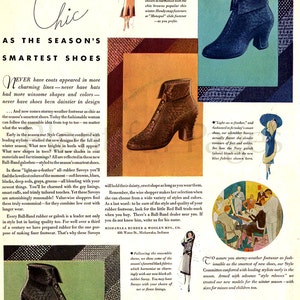 1931 Ball Band Shoes Vintage Ad, 1930's Fashion, Retro Fashion, 1930's Shoes & Boots, Advertising Art, Retro Ad, Vintage Fashion. image 2