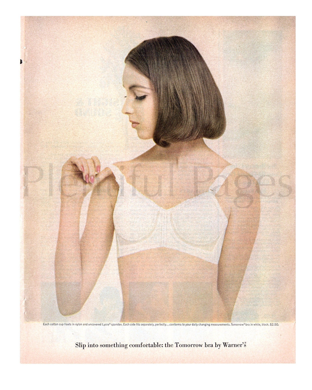 Original Print Ad 1951 WARNER'S Bras Foundation Peta-Cup Pattern Underwear