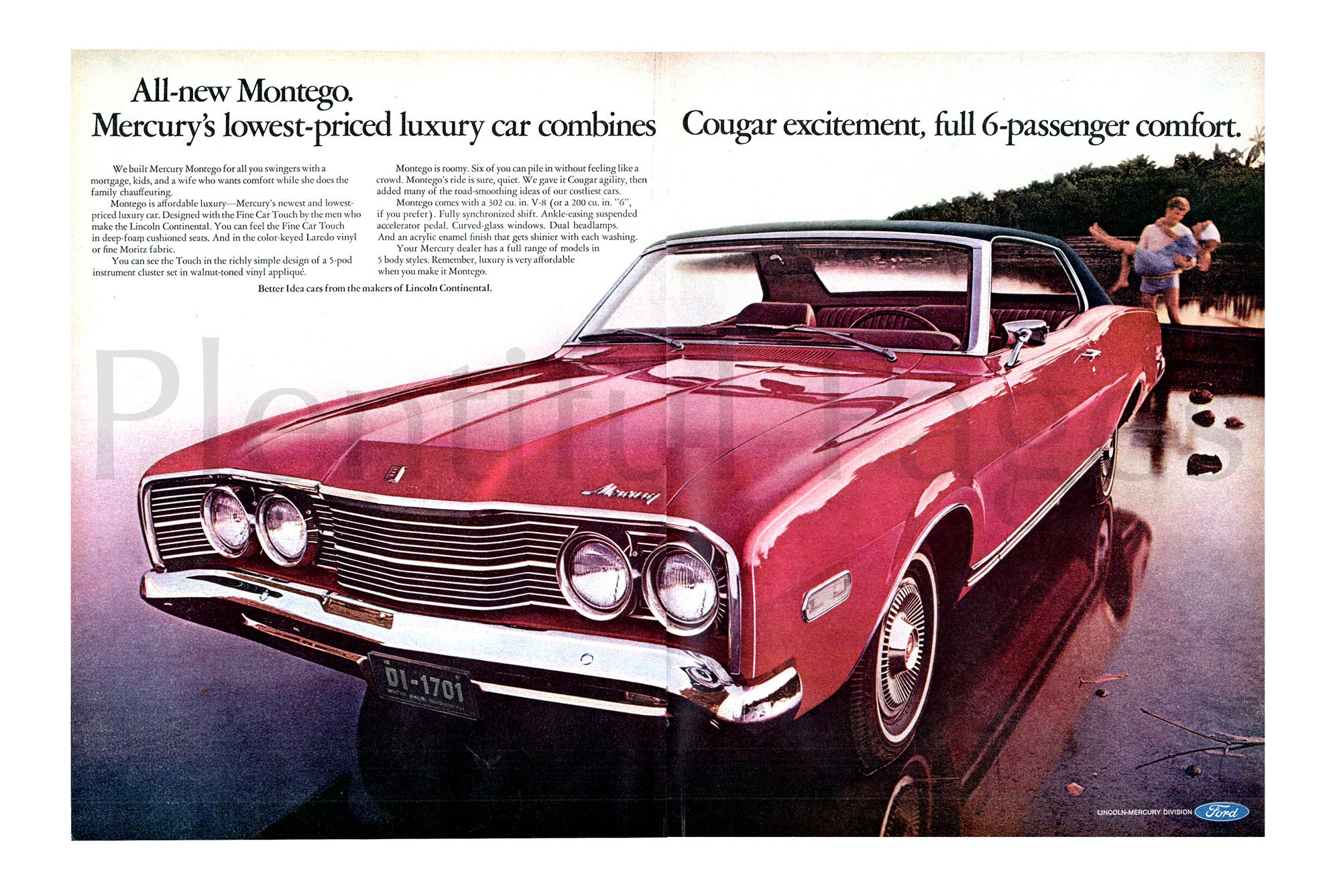 1960s Mercury Montego Car Ad, Vintage Automotive Print - Etsy