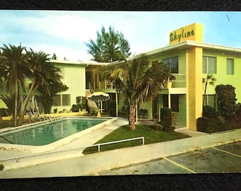 1960s Skyline Motel, St. Petersburg Florida, Vintage Postcard