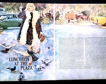 1960s Fashion Illustration, New York City Magazine Art Page