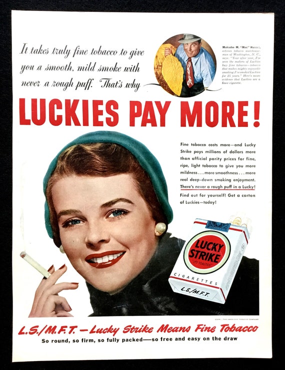 Vintage Framed Cigarette Advert - Ca 1950 Vintage Framed Cigarette Advert - Ca 1950