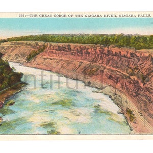 Early 1900&#39;s Niagara Falls, NY Vintage Postcard, Collectible Postcard, Great Gorge of the Niagara River, Antique Postcard, Great to Frame.