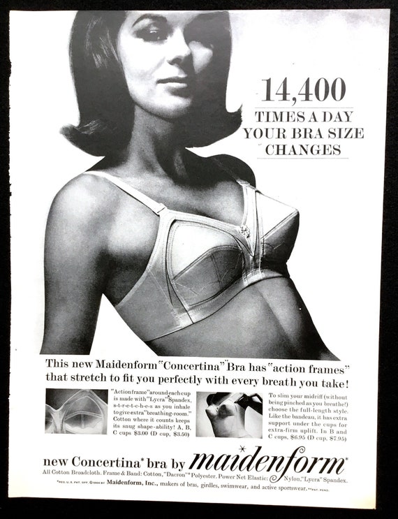 Warner's stretch bra print ad 1963 orig vintage 1960s retro art fashion  model